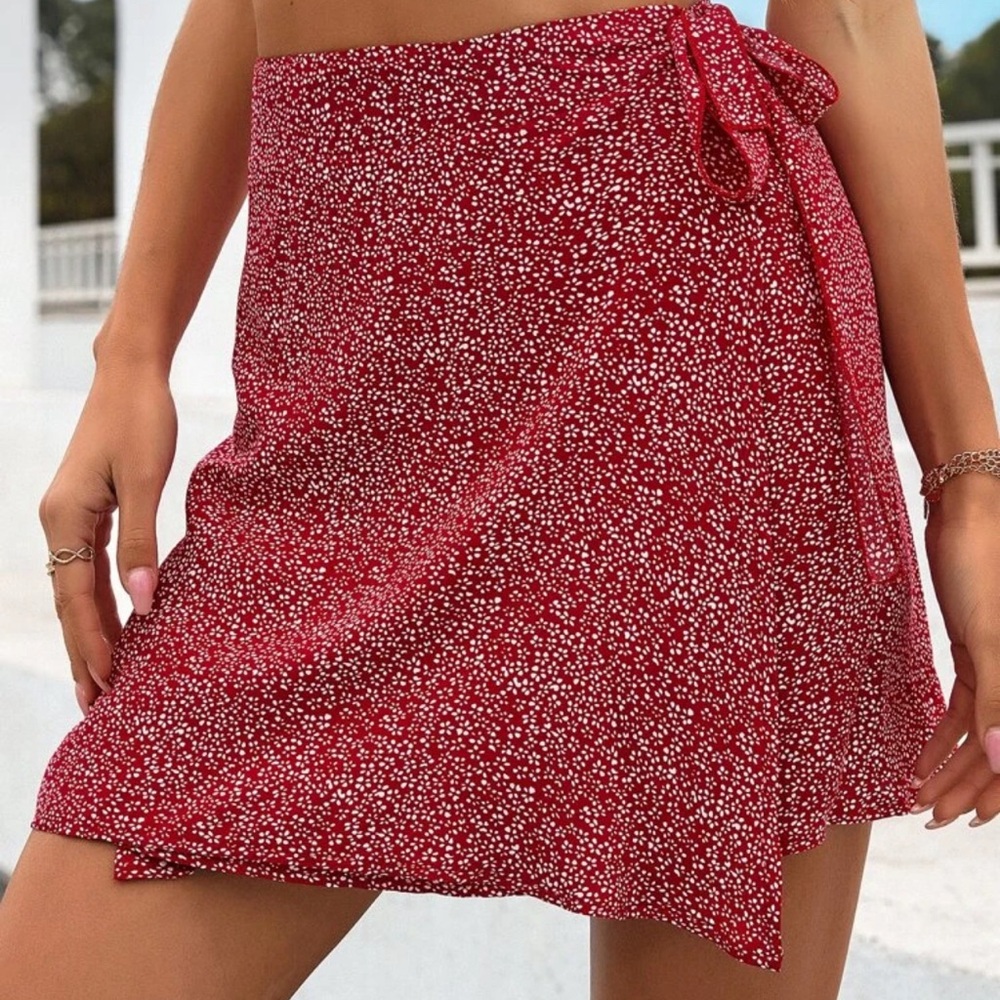 Wrap mini skirt